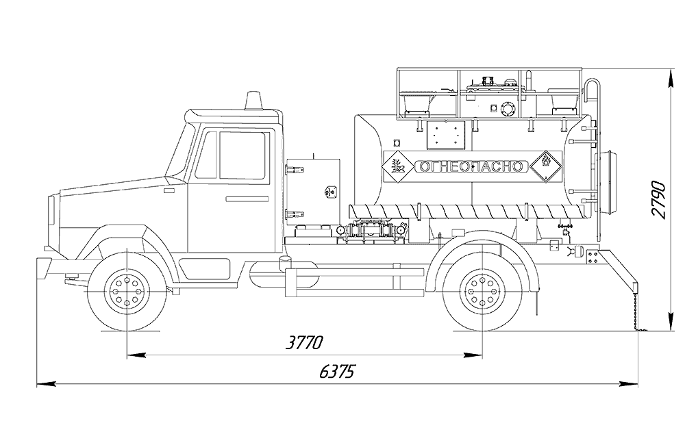 Газ 3307 чертеж